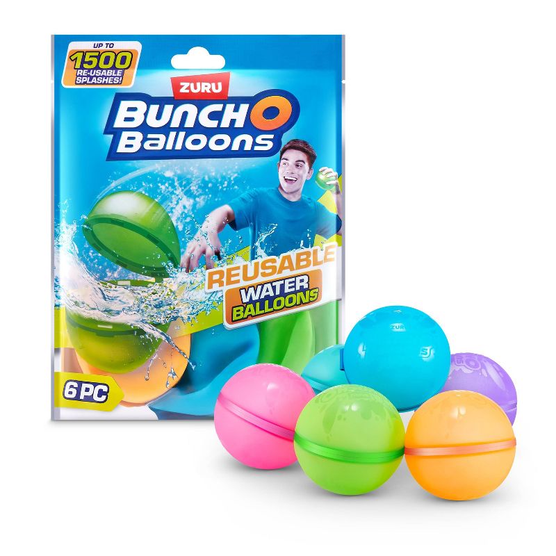 Bunch O Balloons Reusable Water Balloons - 6pk, 1 of 8