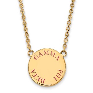 Black Bow Jewelry 14k Yellow Gold Plated Sterling Silver Gamma Phi Beta Greek Life Necklace 18 Inch - 1 of 4