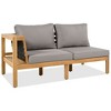 Sapphtopaz Patio Furniture Set Outdoor Rattan Sectional Conversation Sofa with Acacia Wood Legs and Coffee Table for Garden, Terrace - 2 of 4