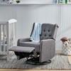 360-Degree Swivel Chair Recliner Chair, Manual Wingback Sofa Chair Armchair, Comfy Modern Accent Arm Chairs for Adults -Christopher Knight Home - 2 of 4