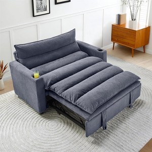 RISOKEYS Convertible Sofa Bed - 3-in-1 Multi-Functional Velvet Couch Pull-Out Bed, Sofa with Adjustable Backrest, Perfet for Living Room - 1 of 4