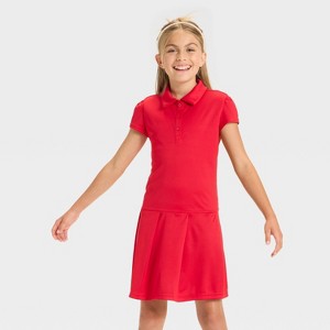 Girls' Short Sleeve Uniform Performance Jersey Tennis Dress - Cat & Jack™ - 1 of 3