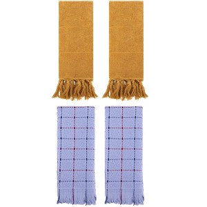 REGALWOVEN 4 Packs Cotton Absorbent Soft Decorative Turkish Bath Towel for Bathroom - 1 of 4