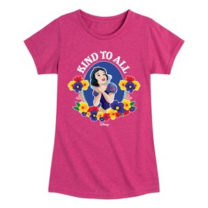 Girls' - Disney Princess - Snow White Kind to All Fitted Short Sleeve Graphic T-Shirt - 1 of 4