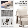 Bestier Patio Bistro Set, 3-Piece Swivel Rocker Chairs with Side Table, Rattan Patio Conversation Sets with Soft Cushion for Garden, Backyard, Porch - 4 of 4