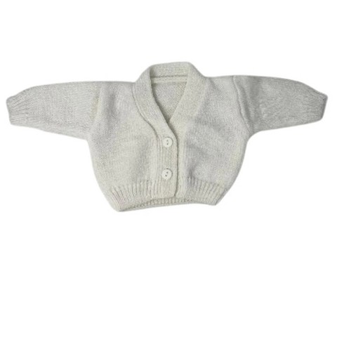 Детские кардиганы Doll Clothes Superstore White Knit Cardigan Sweater for 18 Inch Dolls