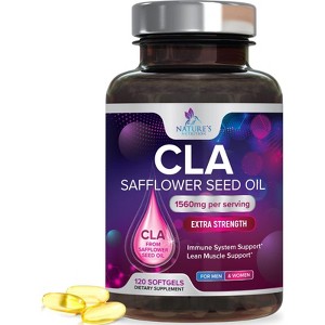 Conjugated Linoleic Acid CLA 1560mg - Extra High Potency CLA Supplement Pills - 120 Softgels - 1 of 4