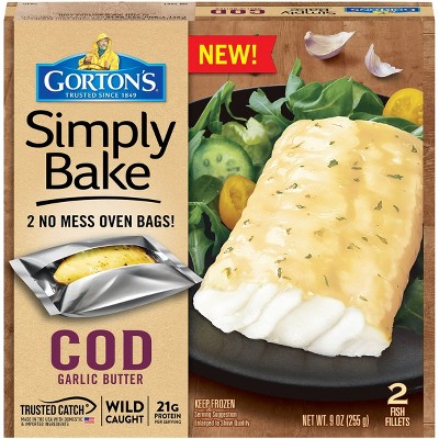 Gorton's Simply Bake Garlic Butter Cod Fillets - Frozen - 9oz