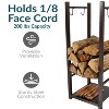 Sunnydaze Indoor/Outdoor Steel Fire Pit or Fireplace Firewood Log Rack Holder with Hooks - 32" - 3 of 4
