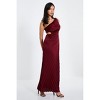 Quiz Women's Satin Pleated One Shoulder Maxi Dress - 2 of 4