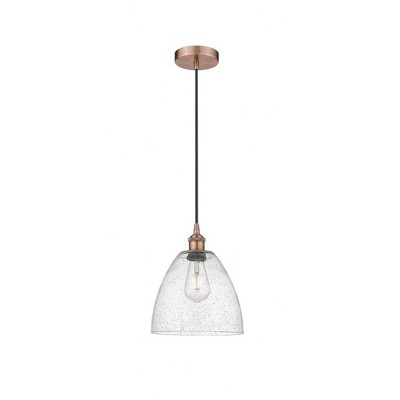Edison Dome - 1 Light Cord Hung Mini Pendant In Industrial Style-12.25 Inches Tall and 9 Inches Wide