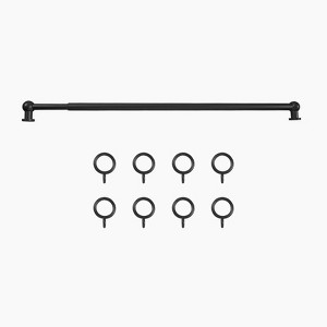 TWOPAGES Milo Cafe Curtain Rods with Rings - 1 of 4