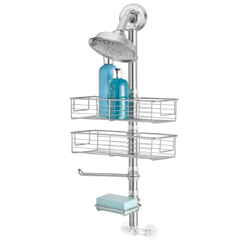 iDESIGN Forma Shower Caddy Station Brushed Stainless Steel, 4 of 8