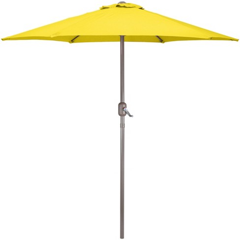 Northlight 7.5' Outdoor Patio Market Umbrella with Hand Crank - Yellow - image 1 of 4