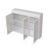 DOMETOUR 3 Door Arched Wall Mounted Glass Cabinet for Kitchen, Living Room and Bathroom - 2 of 4
