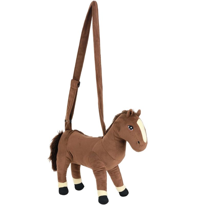 HalloweenCostumes.com   Horse Costume Companion Pouch Bag Pack for Adults & Kids, Black/Brown/Brown, 2 of 4