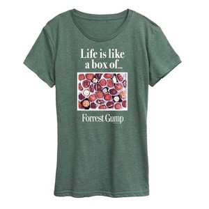 Women's - Forrest Gump - Life Is Like A Box Of Chocolates Short Sleeve Graphic T-Shirt - 1 of 4