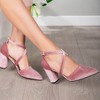Sina - Rose Velvet High Heels | Forever & Always Shoes - 3 of 4