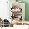 coucheta Shoe Cabinet with 4 Flip Drawers, Modern Wooden Free Standing Shoe Rack, Shoe Storage Organizer, Suitable for Entryway - 3 of 4