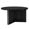 HomeRoots 32" Black Round Coffee Table - 4 of 4