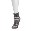 MUK LUKS Women's Heat Retainer Mini Crew Sock - 2 of 3