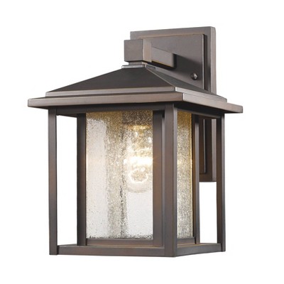 1 Light Outdoor Wall Mount Sconce Oil Rubbed Bronze - Aurora Lighting