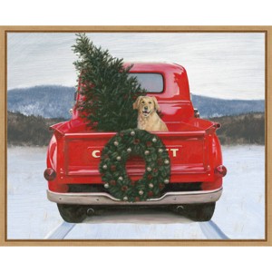 Amanti Art 28"x23" Christmas in the Heartland IV No Bow James Wiens Framed Canvas Wall Art - 1 of 4