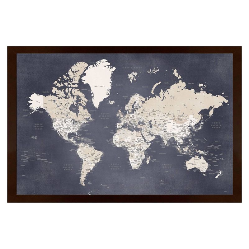 Home Magnetics World Map - XL Midnight Blue, 1 of 6