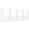 vidaXL U-shape Gabion Basket with 5 Posts Iron 196.9"x7.9"x78.7" - 2 of 4