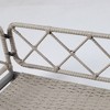Lyngins PE Wicker Elevated Dog Bed,Breathable Outdoor Pet Couch with Soft Cushion for Patio,Garden,Living Room - 4 of 4