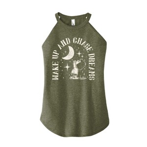 Women's - Peanuts - Marcie Celestial Wake Up and Chase Dreams Graphic High Neck Tank - 1 of 3