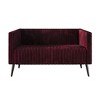 ChaletPosh Velvet Love Seat - 3 of 4