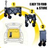 YONWAY Foldable Utility Wagon with Extended Tailgate and Lid 400 lbs Capacity, All-Terrain Wheels,for Shopping, Camping,Outdoor,Gray - 4 of 4
