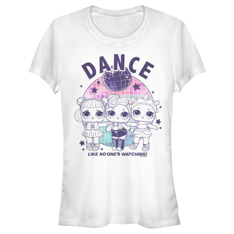 Juniors Womens L.O.L Surprise Disco Dance Like No One's Watching T-Shirt, 1 of 4