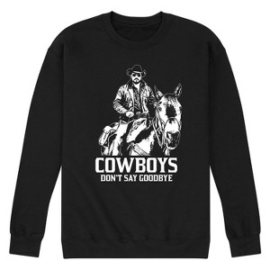Men's - Yellowstone - Rip Cowboys Don't Say Goodbye Graphic Fleece Sweatshirt - 1 of 4