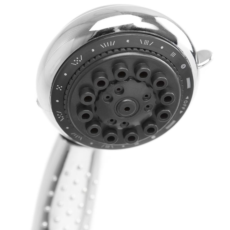 Home Basics  8 Function Chrome Plated Steel  Shower Head Massager, 4 of 7