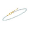 Ross-Simons 10.00 ct. t.w. Aquamarine Bead and 18kt Gold Over Sterling Lumachina-Chain Jewelry Set: 2 Anklets Size 9 - 3 of 4