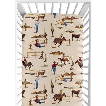 Sweet Jojo Designs Boy Baby Fitted Crib Sheet Wild West Cowboy Collection