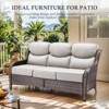 Belord Patio Furniture Set with 6-inch Extra Thick Cushions, High Back Outdoor Patio Furniture with Swivel Chairs, 5 Pieces Outdoor Conversation Set - 3 of 4