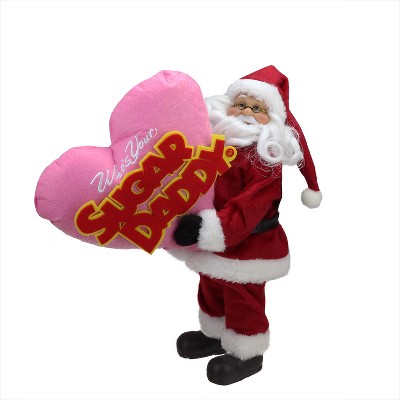 Northlight 12" Red and White Santa Claus Who's Your Sugar Daddy Christmas Tabletop Decoration