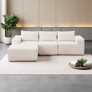101" Modern Cloud L-Shaped Modular Sectional Sofa with Right Chaise - 1 of 4