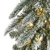 Nearly Natural 4.5-ft Flocked Washington Alpine Christmas Artificial Tree with 100 White Warm LED Lights and 285 Bendable Branches - 3 of 4
