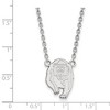 Black Bow Jewelry 10k White Gold California Berkeley Golden Bears NCAA Necklace 18 Inch - 2 of 3
