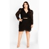 Women's Plus Size Affair Wrap Dress - black | CITY CHIC - image 2 of 4