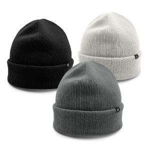 Dalix Beanie Soft Knit 3 Pack Stretch Skully Warm Winter Ski - 1 of 4