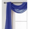 Home Mart Goods Navy Sheer Window Scarf Valance Topper Draping Extra Long - 37" x 216" - 4 of 4