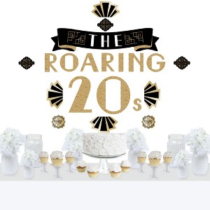 Big Dot of Happiness Roaring 20’s - Peel and Stick 1920s Art Deco Jazz Party Decoration - Wall Decals Backdrop - 1 of 4