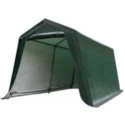 Costway 10'x10' Patio Tent Carport Storage Shelter Shed Car Canopy Heavy Duty Green