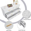 Garvee 6-Drawer Dresser,Retro Chest of Drawers with Metal Handle,Large Storage Cabinet for Bedroom,Living Room(White) - 3 of 4