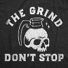 Mens The Grind Dont Stop T Shirt Funny Scary Halloween Coffee Pot Skull Joke Tee For Guys - Crazy Dog Men's T Shirt - 2 of 4